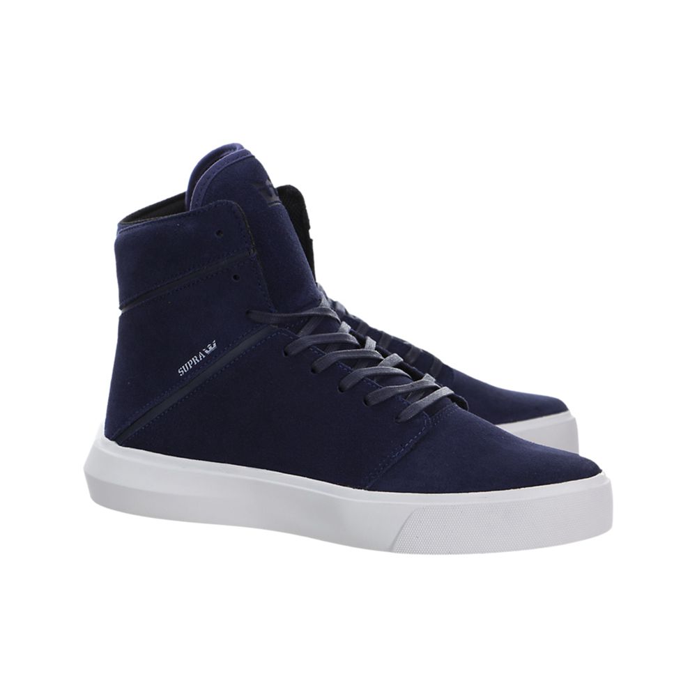 Chaussures de Skate Supra Camino Bleu Marine Navy/White Femme | XDD-27090697